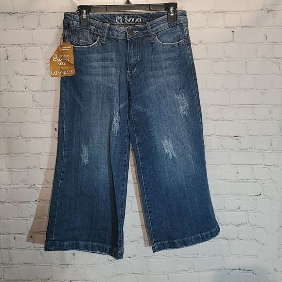 Ci Sono wide leg low rise capris size 5 NWT - Picture 1 of 8